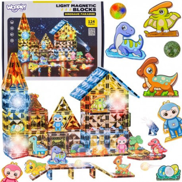 Магнітний конструктор 3D Woopie 124ел.