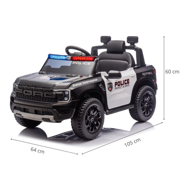 Детский электромобиль Milly Mally Ford Ranger Police Black