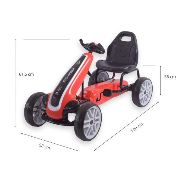 Велокарт Milly Mally Gokart на педалі Power