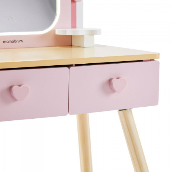 Дитячий туалетний столик Mamabrum з табуретом і LED підсвічуванням MAM273 VANITY TABLE