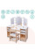 Детский туалетный столик Mamabrum с табуретом и LED подсветкой MAM238 VANITY TABLE