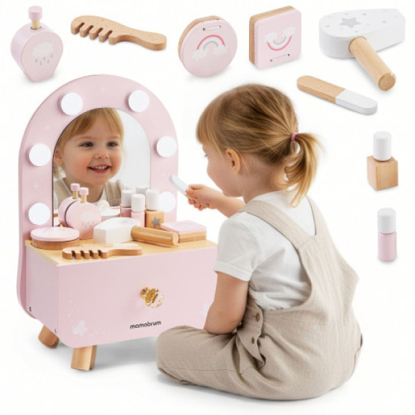 Деревянный мини-туалетный столик Mamabrum LED подсветкой MAM272 VANITY TABLE