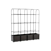 Підвищена клумба - грядка + стійка Cultivo  GROW ROUND SET L 168x42x180cm 005446