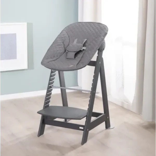 Стульчик для кормления/шезлонг 2в1 Roba Born Up Gray
