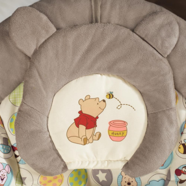 Шезлонг - качели BRIGHT STARTS Winnie The Pooh Dots & Hunny Pots Bouncer