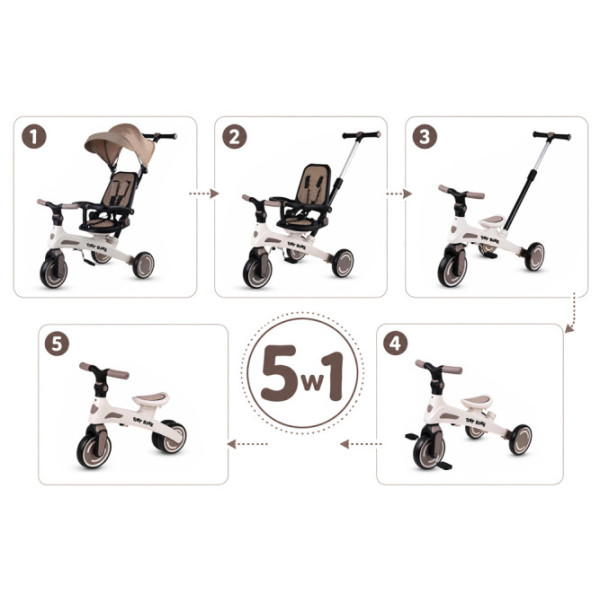 Детский трехколесный велосипед Tiny Bike 5в1 SP0879
