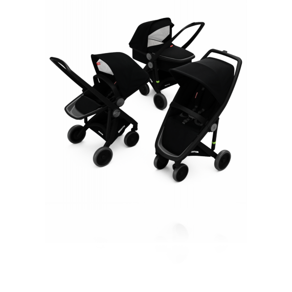 Коляска 3в1 Greentom шасі Black