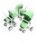 Коляска 3в1 Greentom шасси White