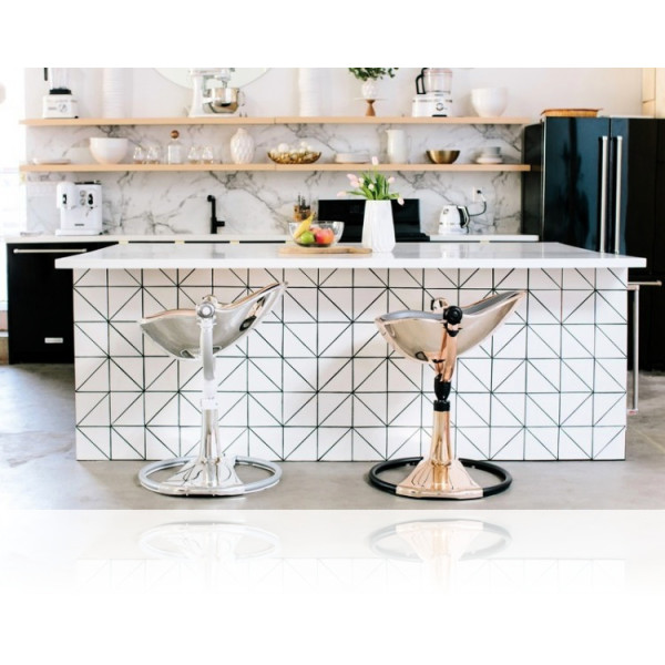 Стільчик Bloom Fresco Chrome Rosegold/black