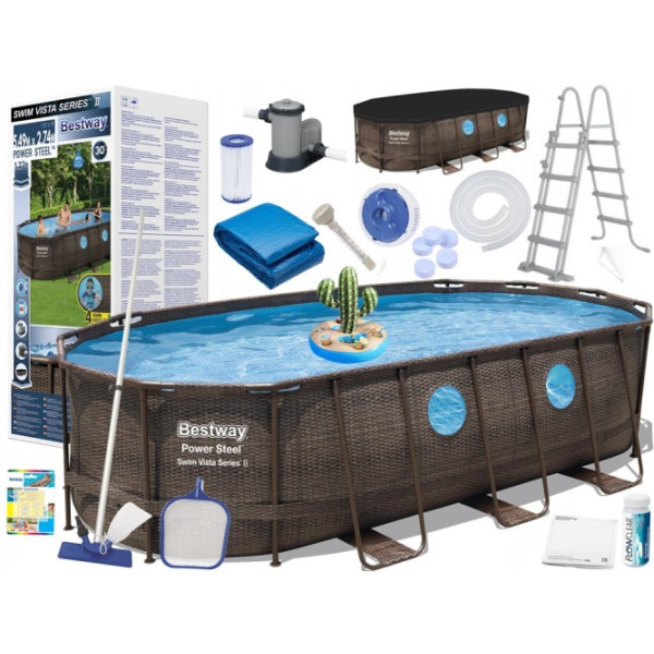 Каркасний овальний басейн Bestway 549x274x122 56716