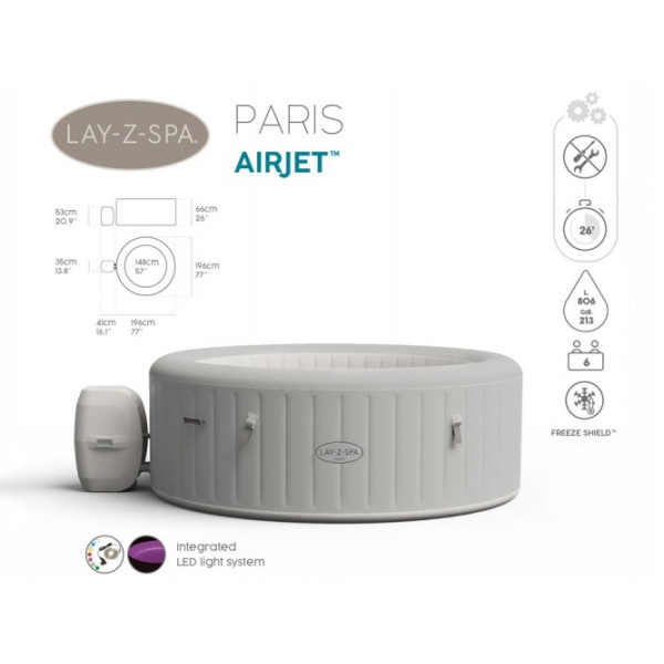 Джакузи Bestway Lay-Z-Spa PARIS 60013