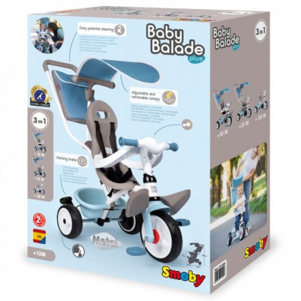 Трехколесный велосипед Baby Balade plus Smoby