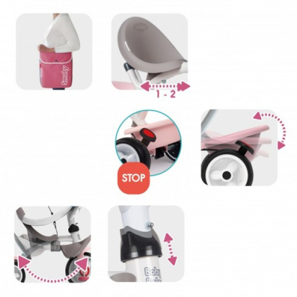 Трехколесный велосипед Baby Balade plus Smoby