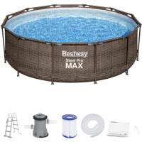 Каркасный бассейн Bestway 366x100 см 9в1 56709 Ротанг