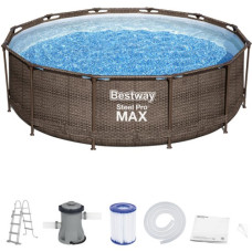 Каркасний басейн Bestway 366x100 см 9в1 56709 Ротанг