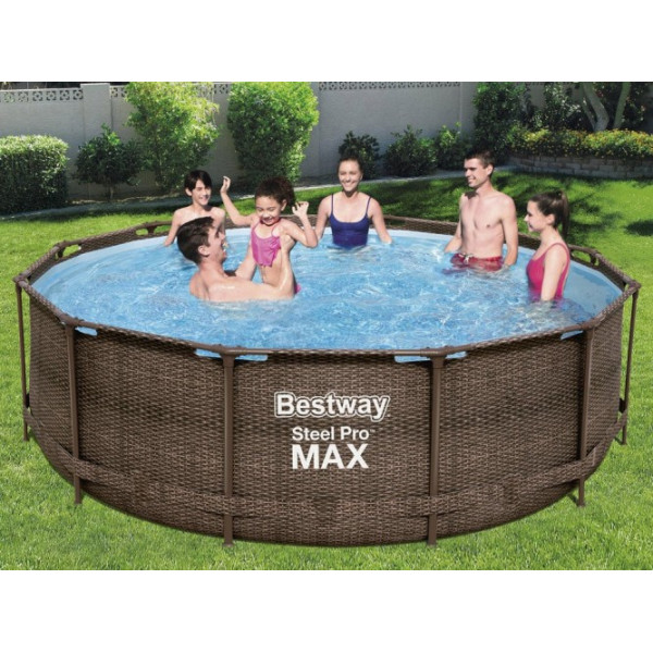 Каркасний басейн Bestway 366x100 см 9в1 56709 Ротанг