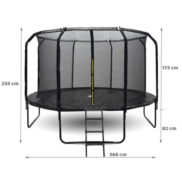 Батут садовый SKYFLYER + стремянка 12FT 366см TR0035