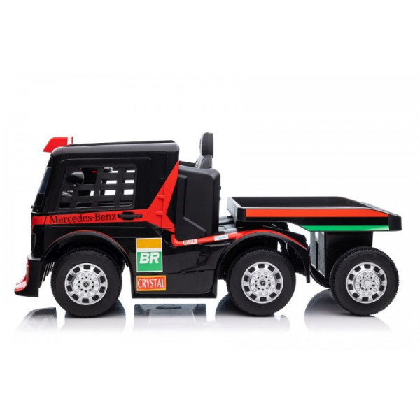 Дитячий електромобіль LEANToys вантажівка Mercedes XMX622B + причіп