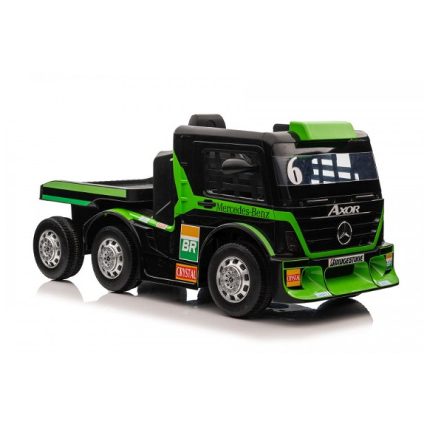 Дитячий електромобіль LEANToys вантажівка Mercedes XMX622B + причіп
