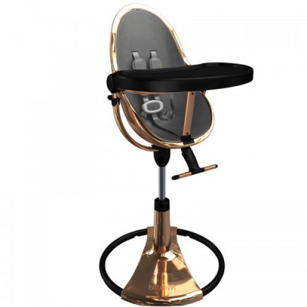 Стульчик Bloom Fresco Chrome Rosegold/black с вкладкой