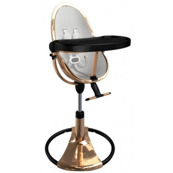 Стульчик Bloom Fresco Chrome Rosegold/black с вкладкой