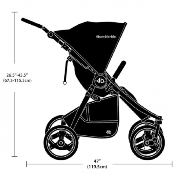 Прогулянкова коляска для двійні Bumbleride Indie Twin Matte Black