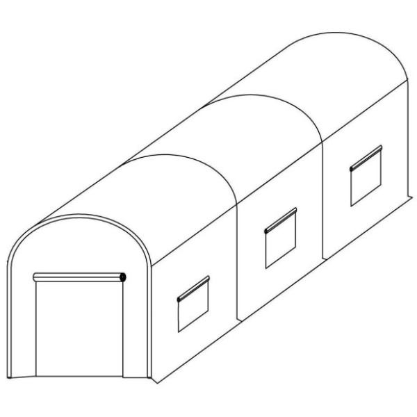 Теплица-парник с окнами 6 м2 FunFit 300х200х200 см