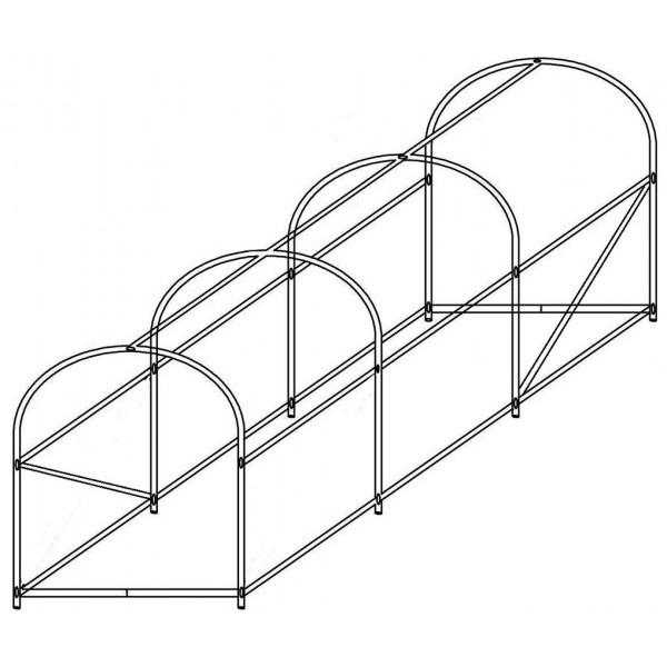 Теплица-парник с окнами 10 м2 FunFit 400х250х200