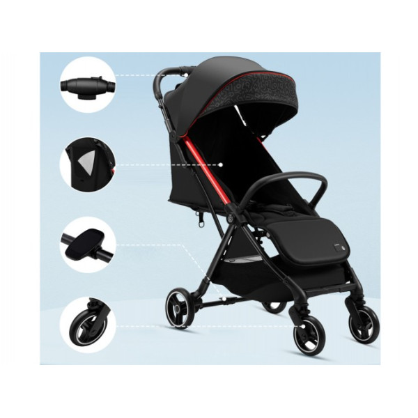 Прогулянкова коляска RoyalBaby 704A Black