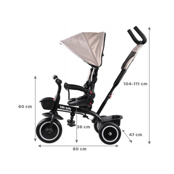 Дитячий трьохколісний велосипед Tiny Bike 3в1 SP0650 Beige