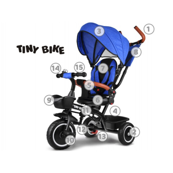 Дитячий трьохколісний велосипед Tiny Bike 3в1 SP0650 Blue