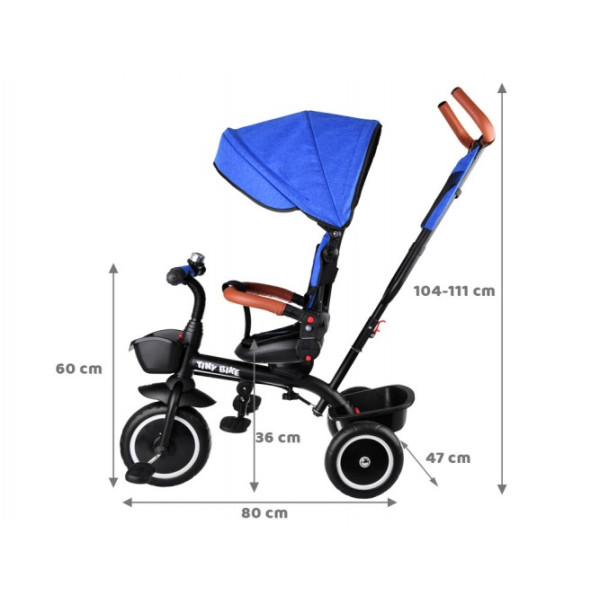 Дитячий трьохколісний велосипед Tiny Bike 3в1 SP0650 Blue