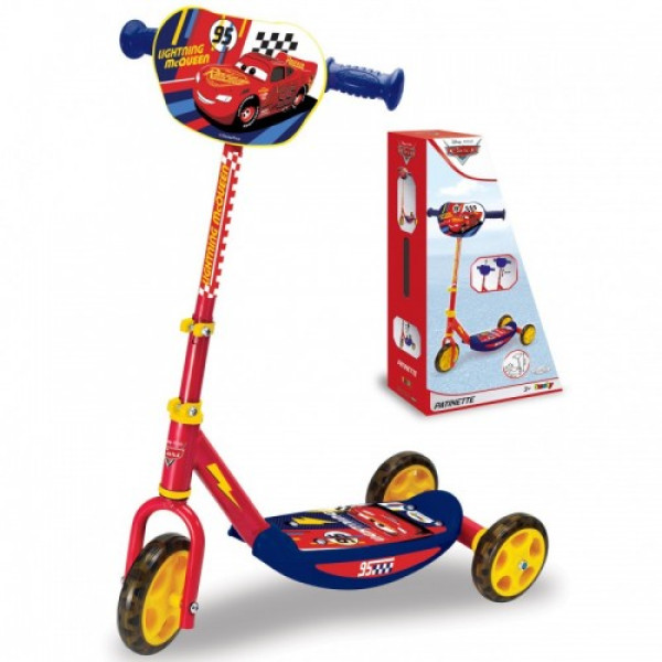 Детский трехколесный самокат Smoby Cars 3