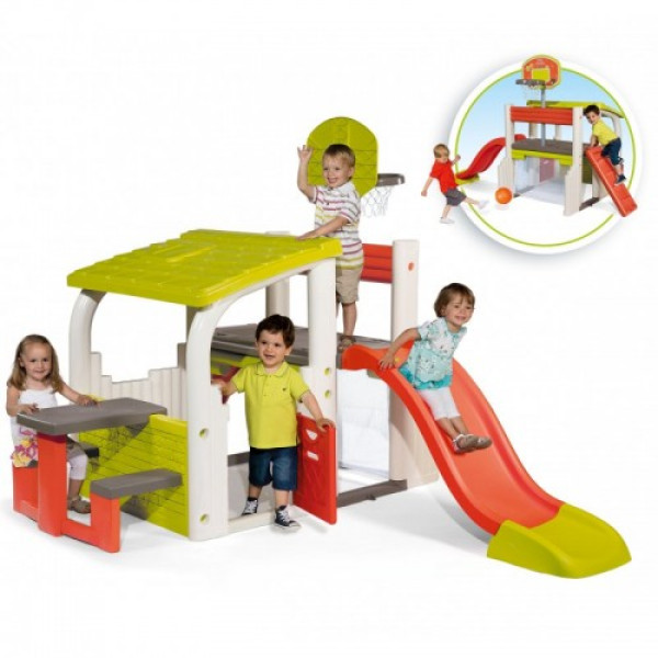 Игровая площадка Smoby Slide House с дополнительными элементами
