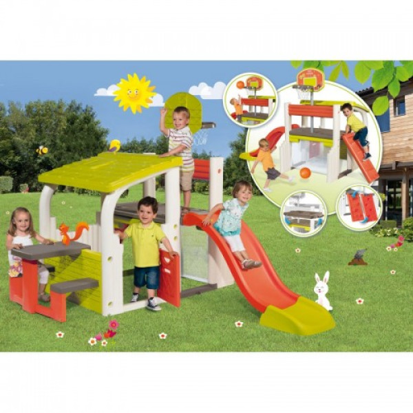 Игровая площадка Smoby Slide House с дополнительными элементами
