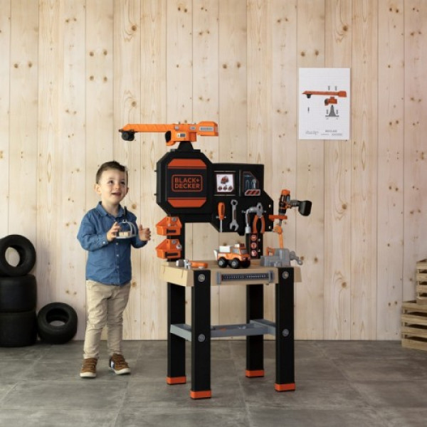 Ігровий набір Майстерня з краном Smoby Black&Decker + 94 аксесуари