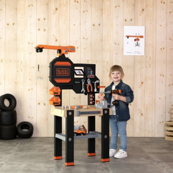 Ігровий набір Майстерня з краном Smoby Black&Decker + 94 аксесуари