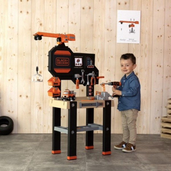 Ігровий набір Майстерня з краном Smoby Black&Decker + 94 аксесуари