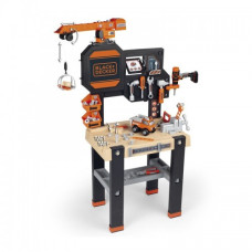 Игровой набор Мастерская с краном Smoby Black&Decker + 94 аксессуара