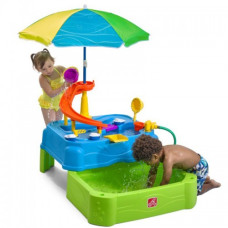 Водный столик 2в1 STEP2 с зонтиком и бассейном 414599