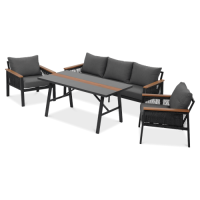 Комплект садовой мебели ASCONA DINNING Dark Grey