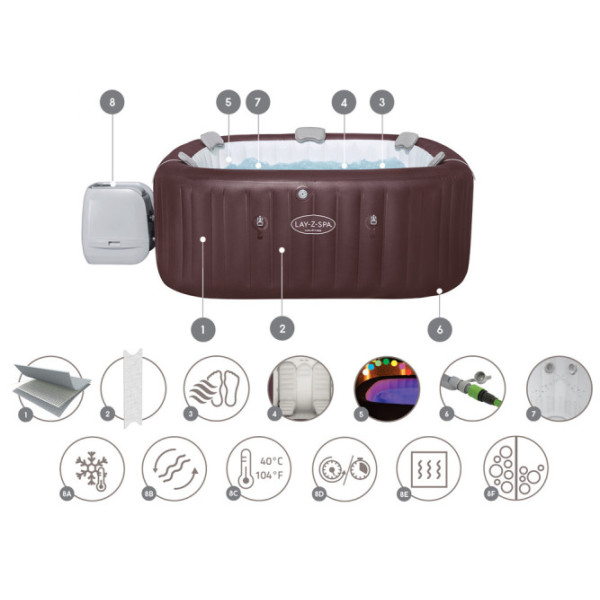 Джакузі Bestway Lay-Z-Spa Maldives 60033