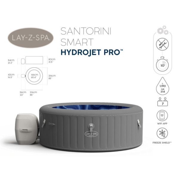 Джакузи Bestway Lay-Z-Spa SANTORINI 60075