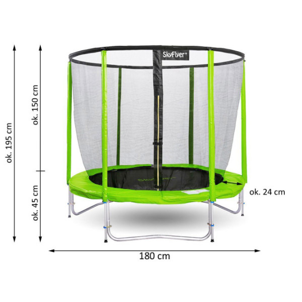 Батут садовый SKYFLYER 2в1 SKYFLYER RING 180см 6FT TR0027