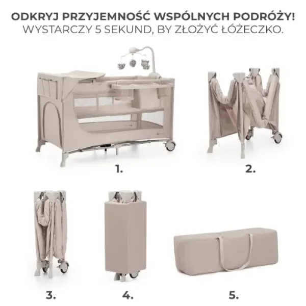 Кроватка-манеж Kinderkraft JOY 2 с аксессуарами
