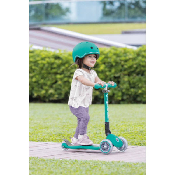Детский трехколесный самокат Globber JUNIOR FOLDABLE LIGHTS