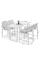 Набір садових меблів FURRORE LOTUS Bar стіл + 4 крісла