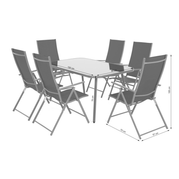 Набір садових меблів HOME & GARDEN Casablanca стіл + 6 крісел