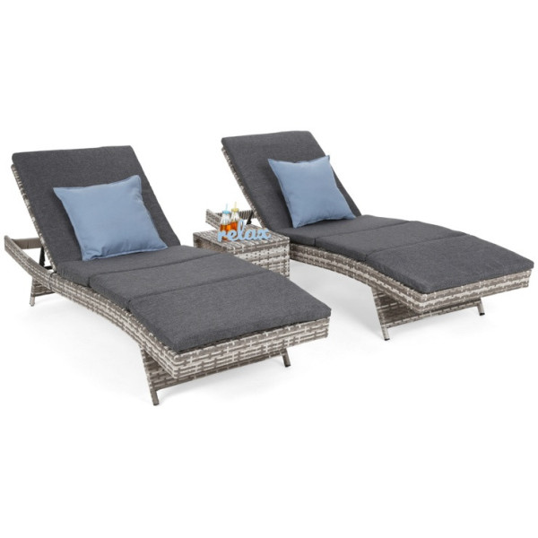 Комплект садовой мебели HOME & GARDEN Bora Bora лежаки 2х+столик