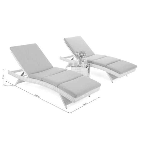 Комплект садовой мебели HOME & GARDEN Bora Bora лежаки 2х+столик